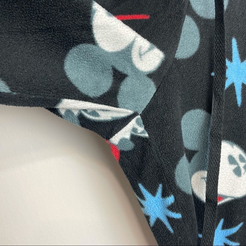 Disney Solid Black Mickey Mouse Graphic Pajama Pants Elastic Waist Band size L - Picture 9 of 11